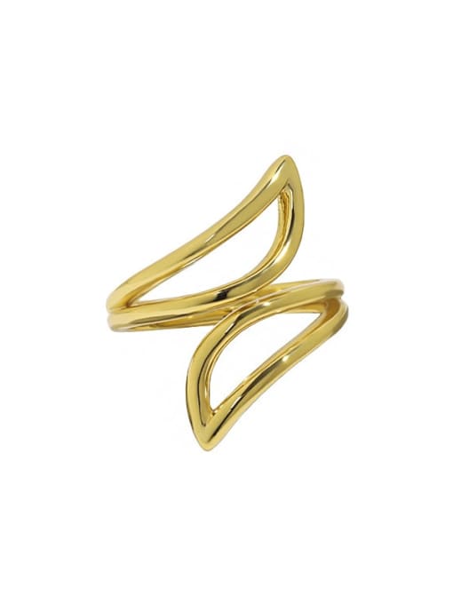 18K gold [No. 11 adjustable 925 Sterling Silver Geometric Minimalist Band Ring